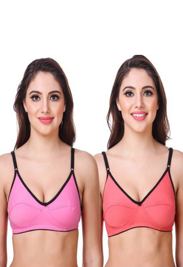 Pk Of 2 Cotton Mixed Color Everyday Bra