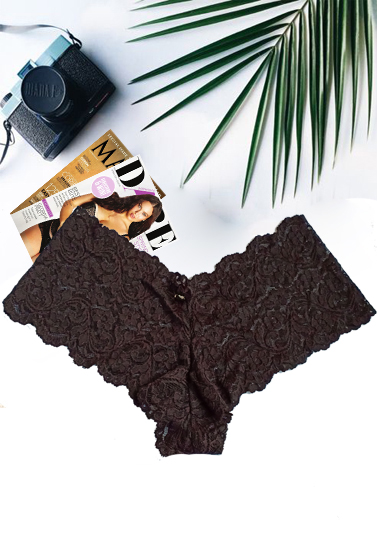 Smart & Sexy Basic Crotchless Lace Boyshort