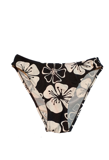 Belle Com Elle Black and White Floral  Printed Panty