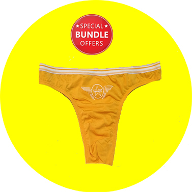 2 Sets of Yellow And Multicolored Super Sexy Panties