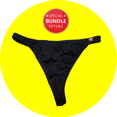 Sets of 2 Black Branded Hot Panties