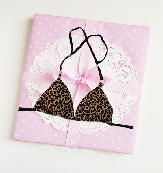 Snazzy Black Animal Printed  Removable Padded Halter Bra