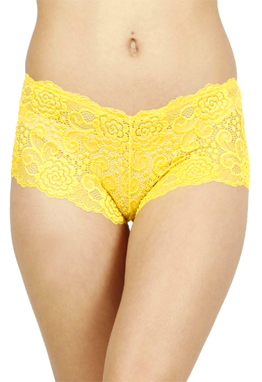 Ladies See Through Floral Mesh Boyshorts Pk Of 2