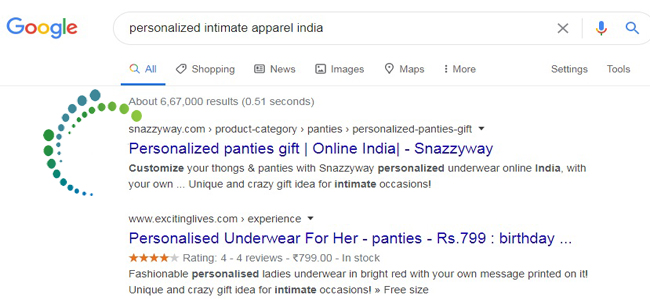 personalized intimate apparel indiaSnazzyway