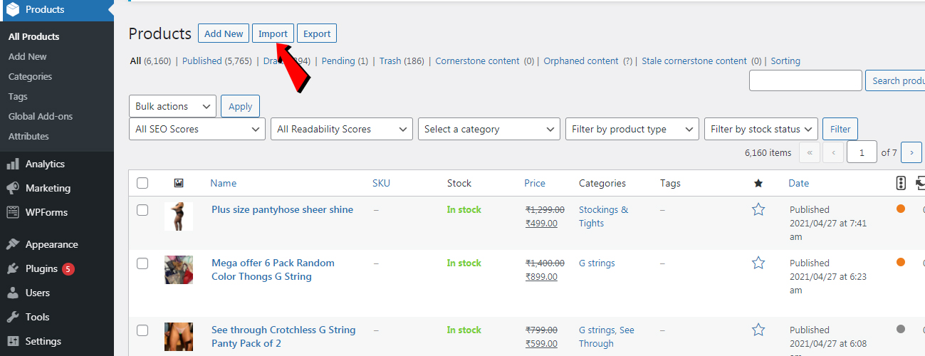 Add Snazzyway products to woocommerce store