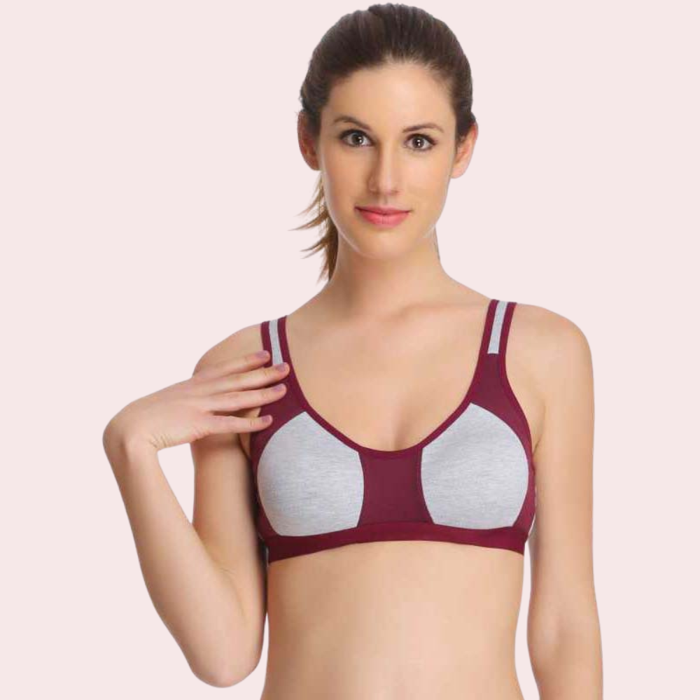 Medium Impact non padded sports bra (Pack of 3)