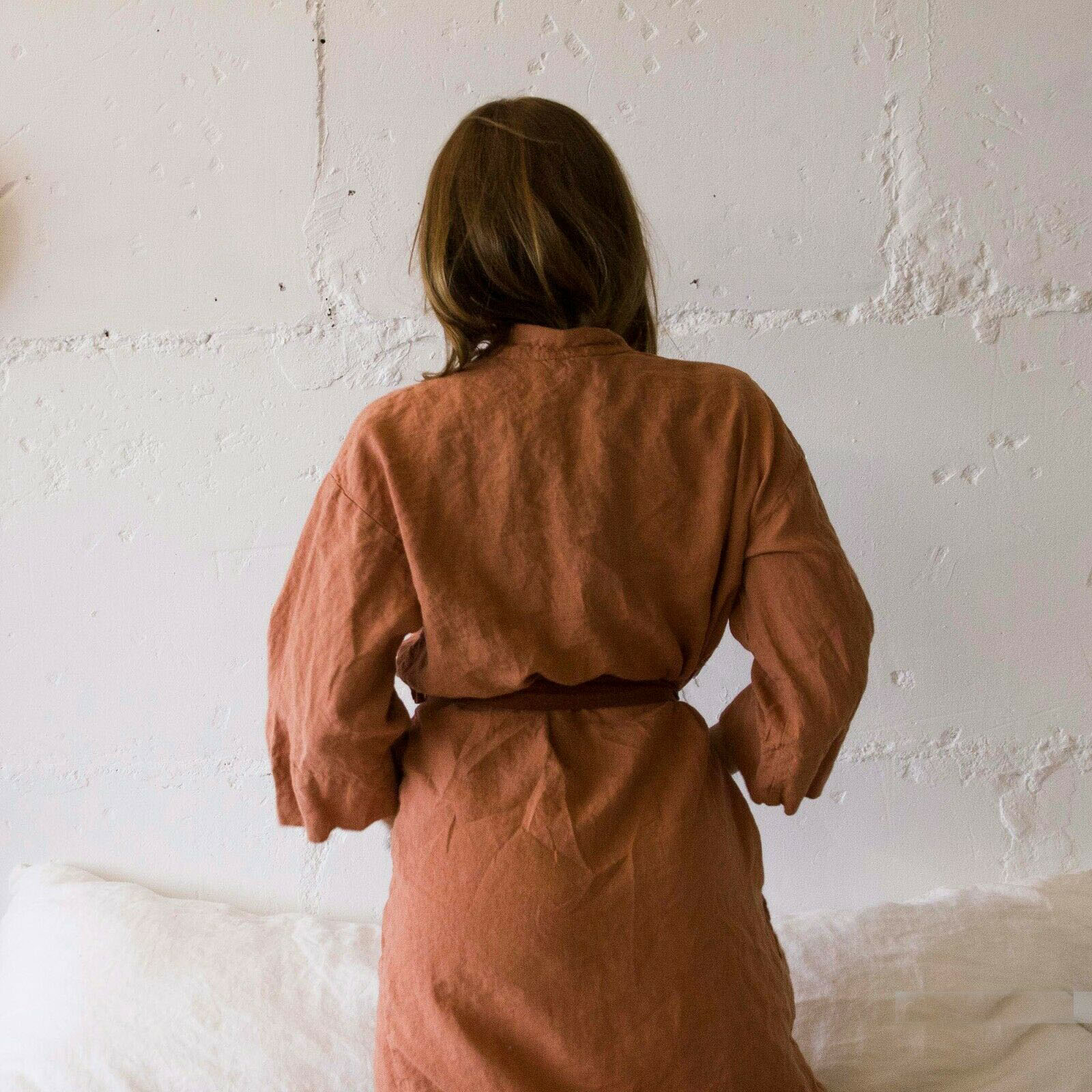 Natural pure cotton woman's bathrobe Turkish bathrobe