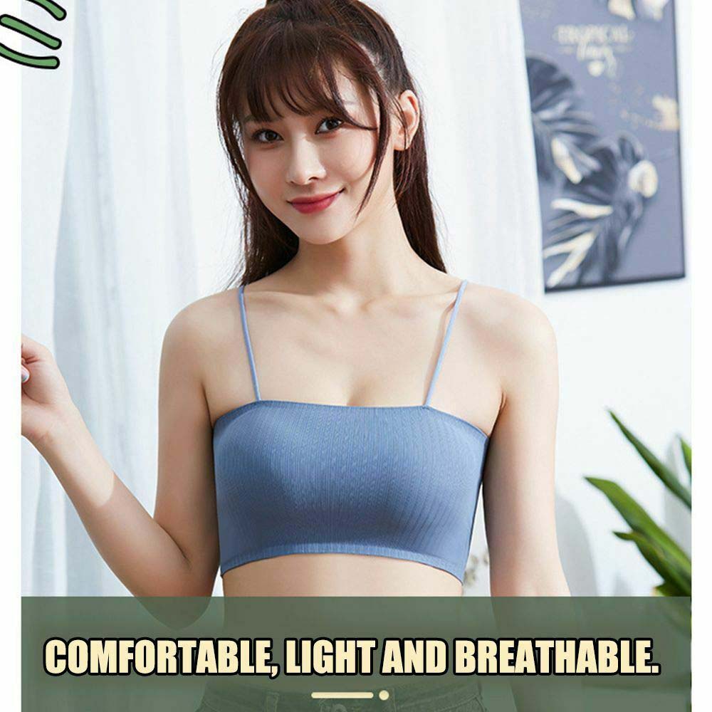 2 Pack seamless padded crop top bra 4