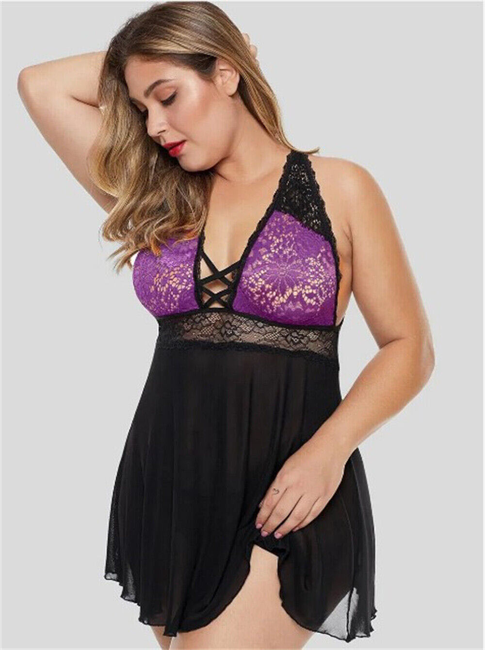 6XL -5XL Signature lace mesh Babydoll 1