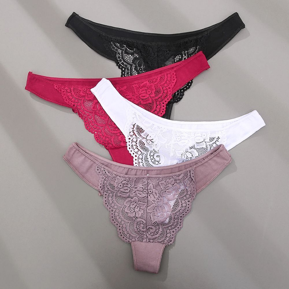 Flower Lace Low-waist G-String Briefs Panties