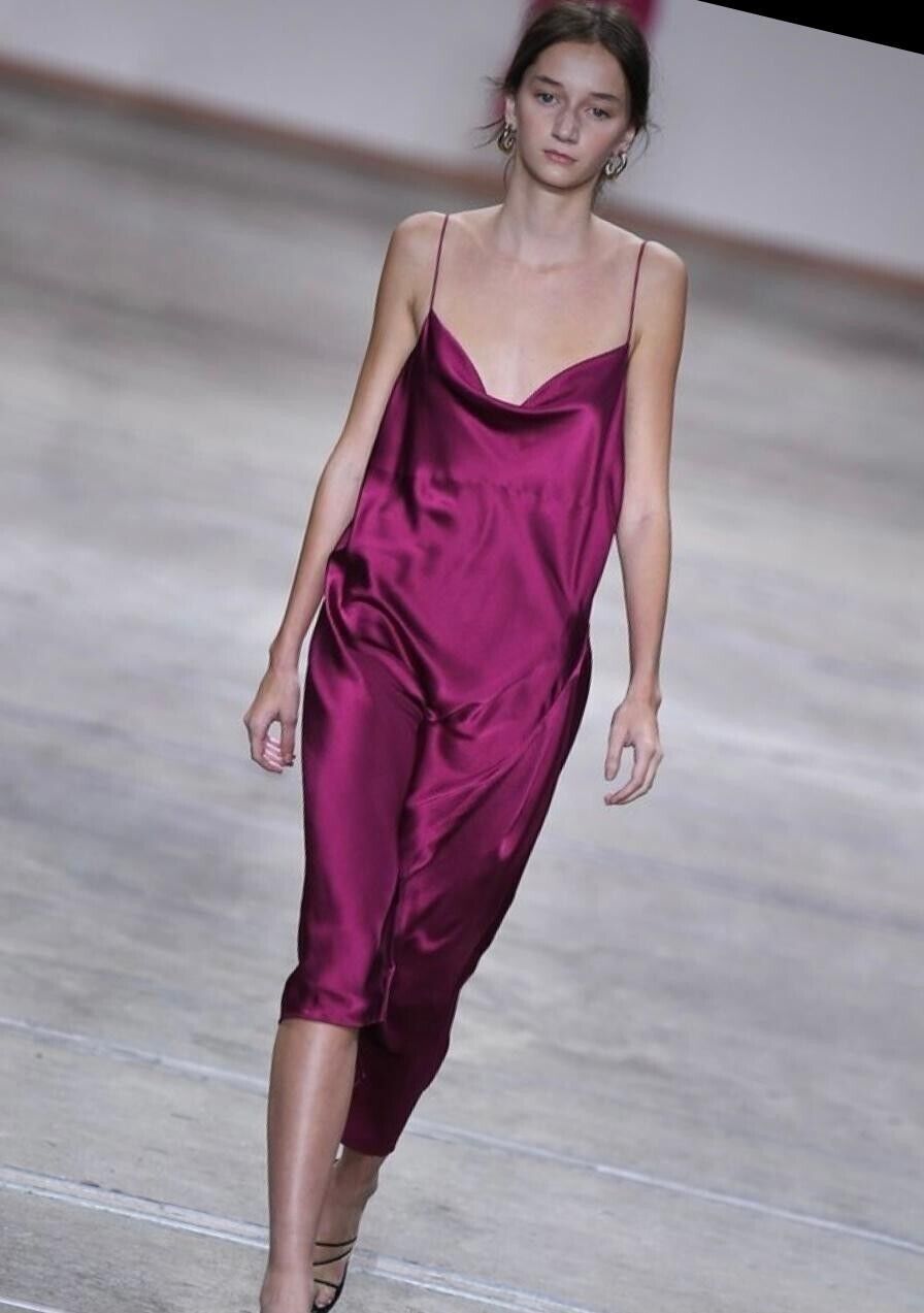 Beautiful Cowl Neck Satin Midi Dress