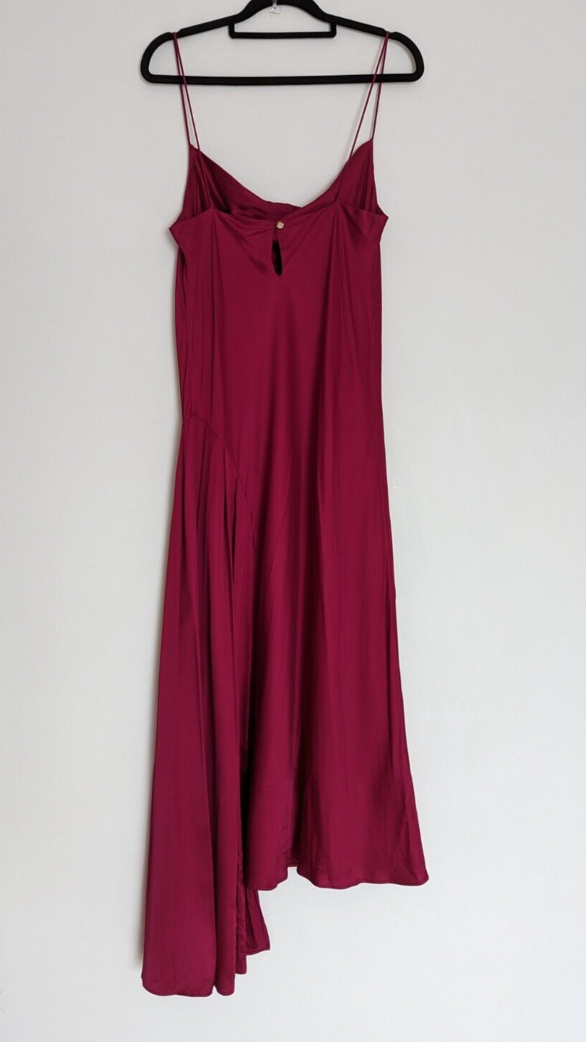 Beautiful Cowl Neck Satin Midi Dress