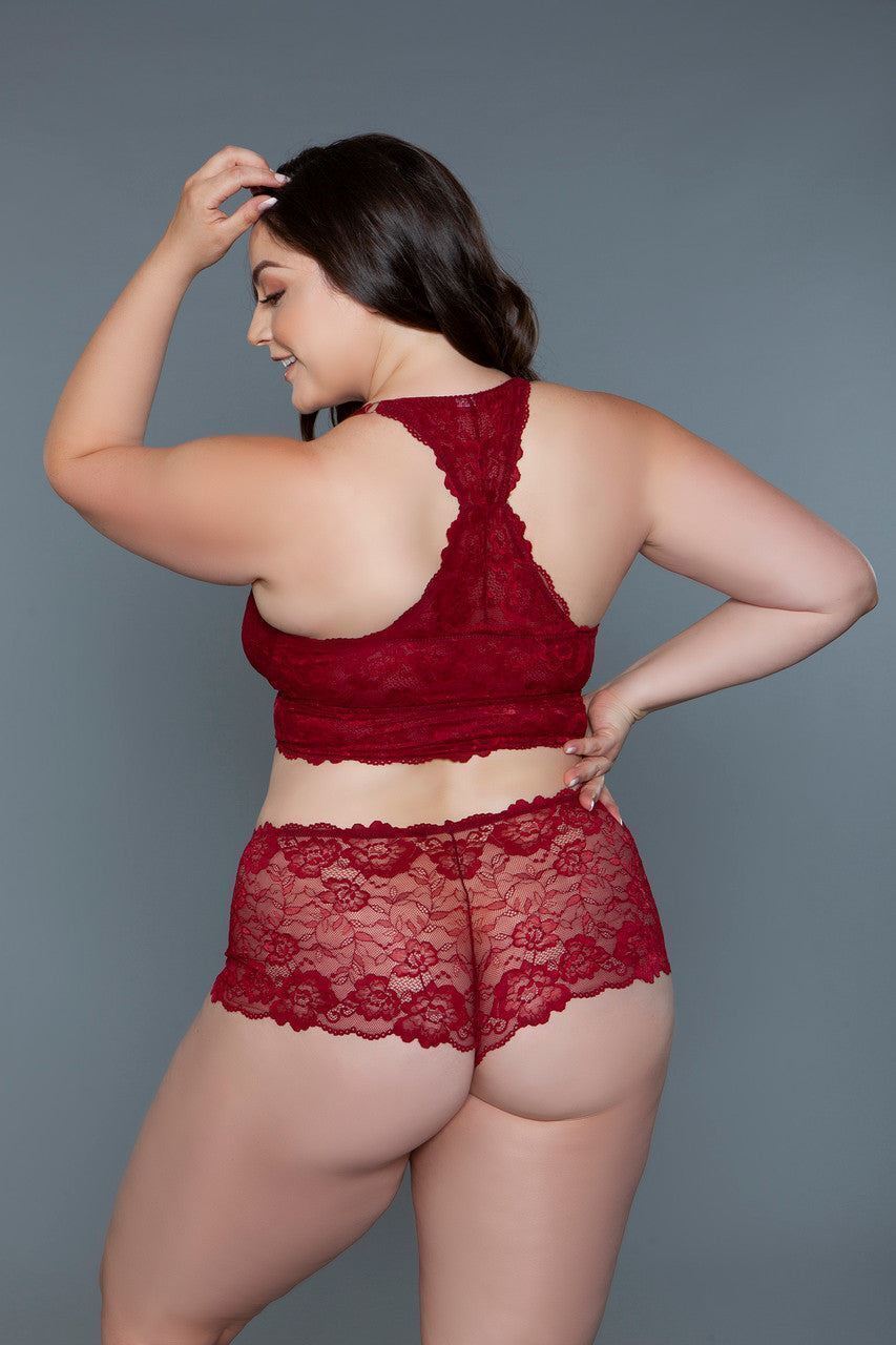 Exquisite Plus Size Cami Bralette & Pantie Set