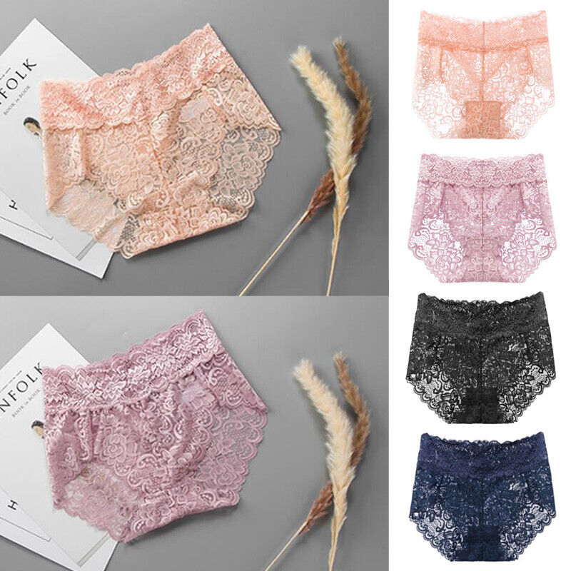 Sexy Lace High Waist Underwear Pack