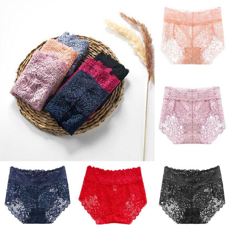 Sexy Lace High Waist Underwear Pack