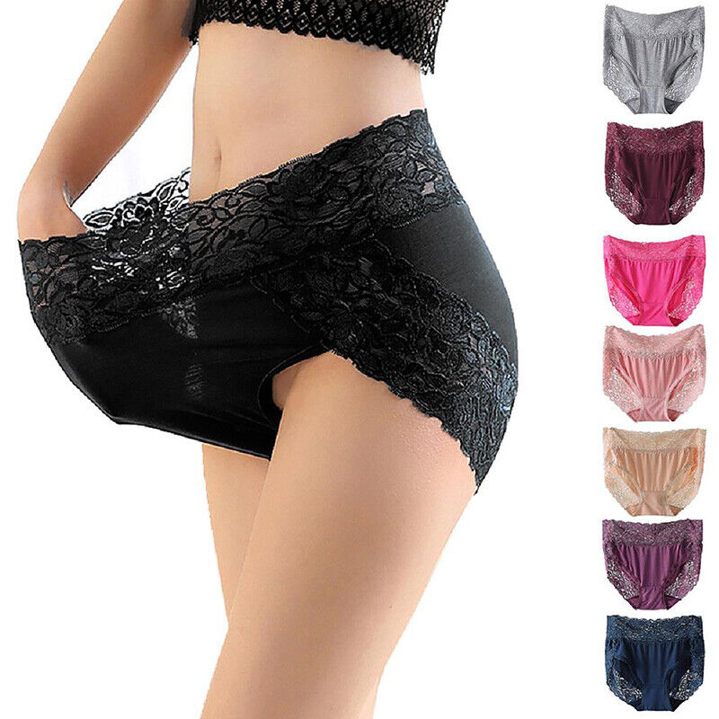 Women's High Waist Floral Lace Panties Pack