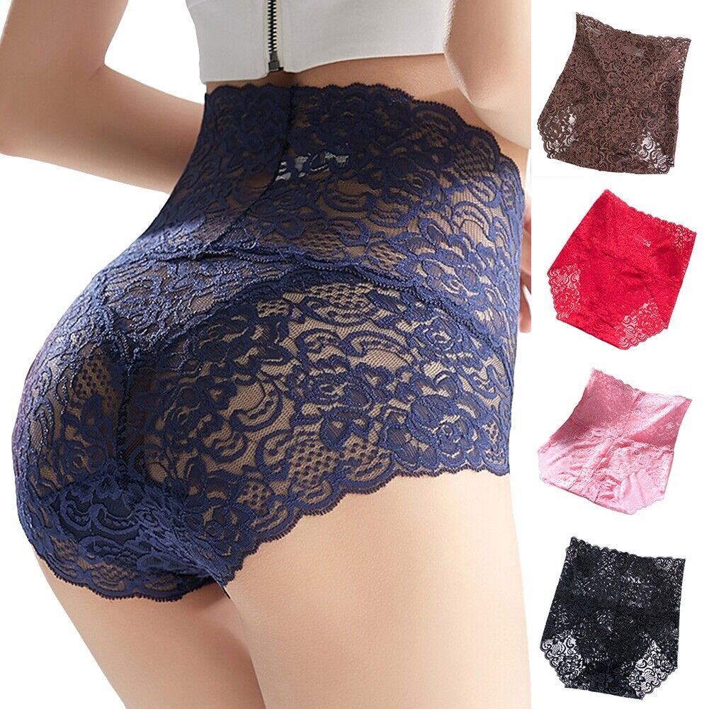 Women's High Waist Lace Panties Pack