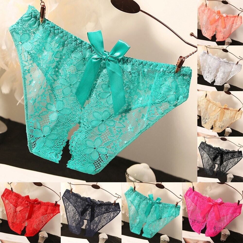 Women's Crotchless Lace Panties Pack (of 3)