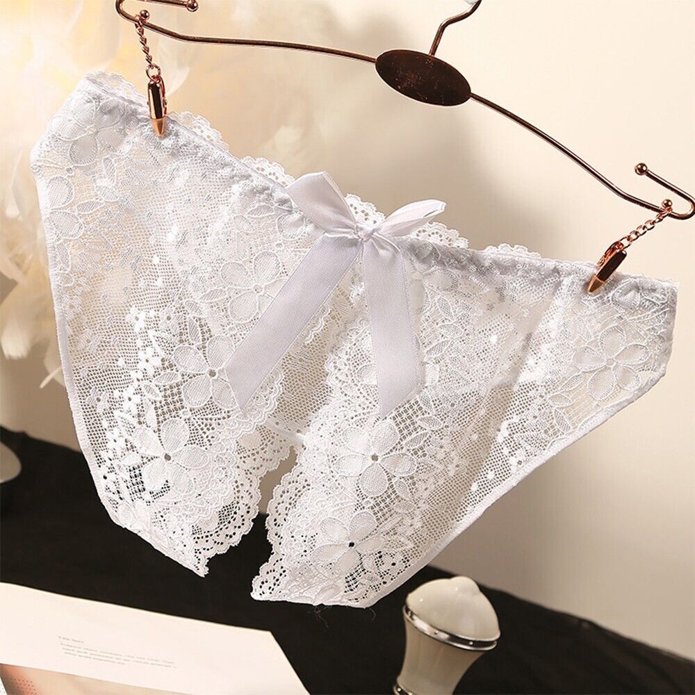 Women's Crotchless Lace Panties Pack (of 3)