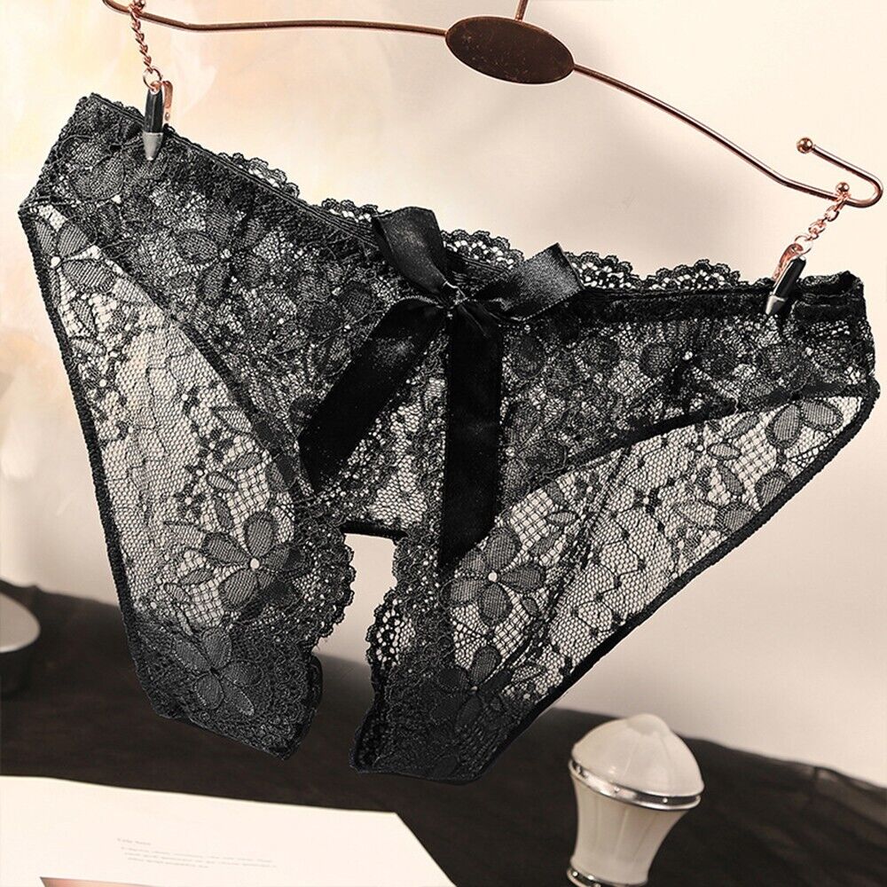 Women's Crotchless Lace Panties Pack (of 3)