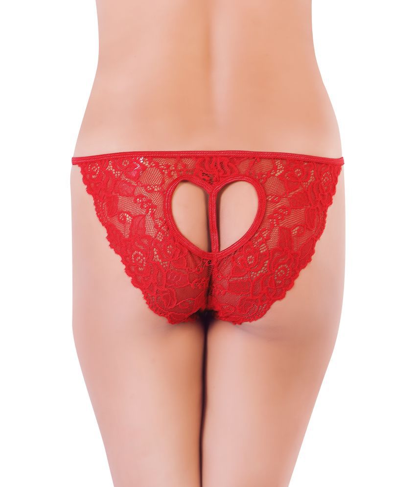 Beautiful Lace Red Women's Cheekies