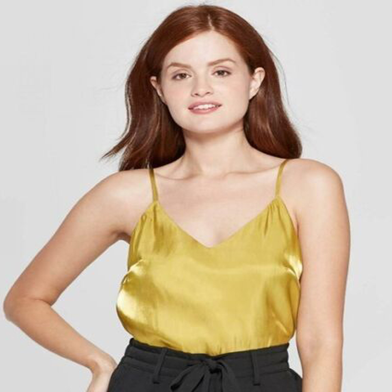 Women's Satin V-Neck Cami Top