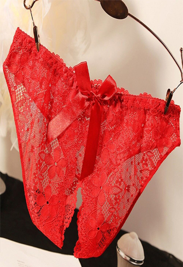 Women's Crotchless Lace Panties Pack (of 3)