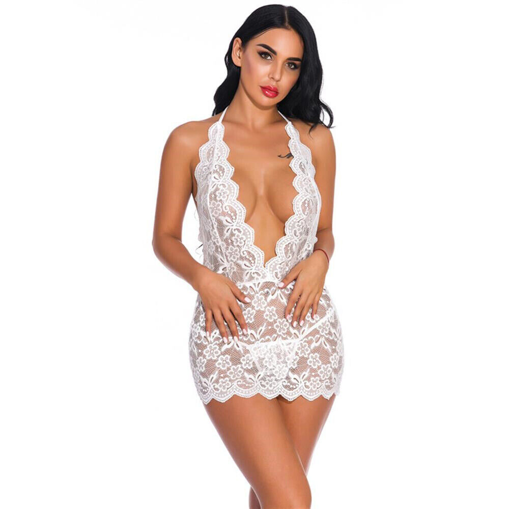 Babydoll's Sexy Sheer Lace Valentine Nightwear