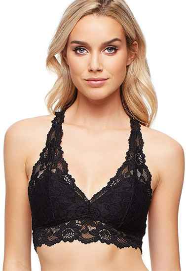 Women’s Lace Bralette Deep V- neck Bra