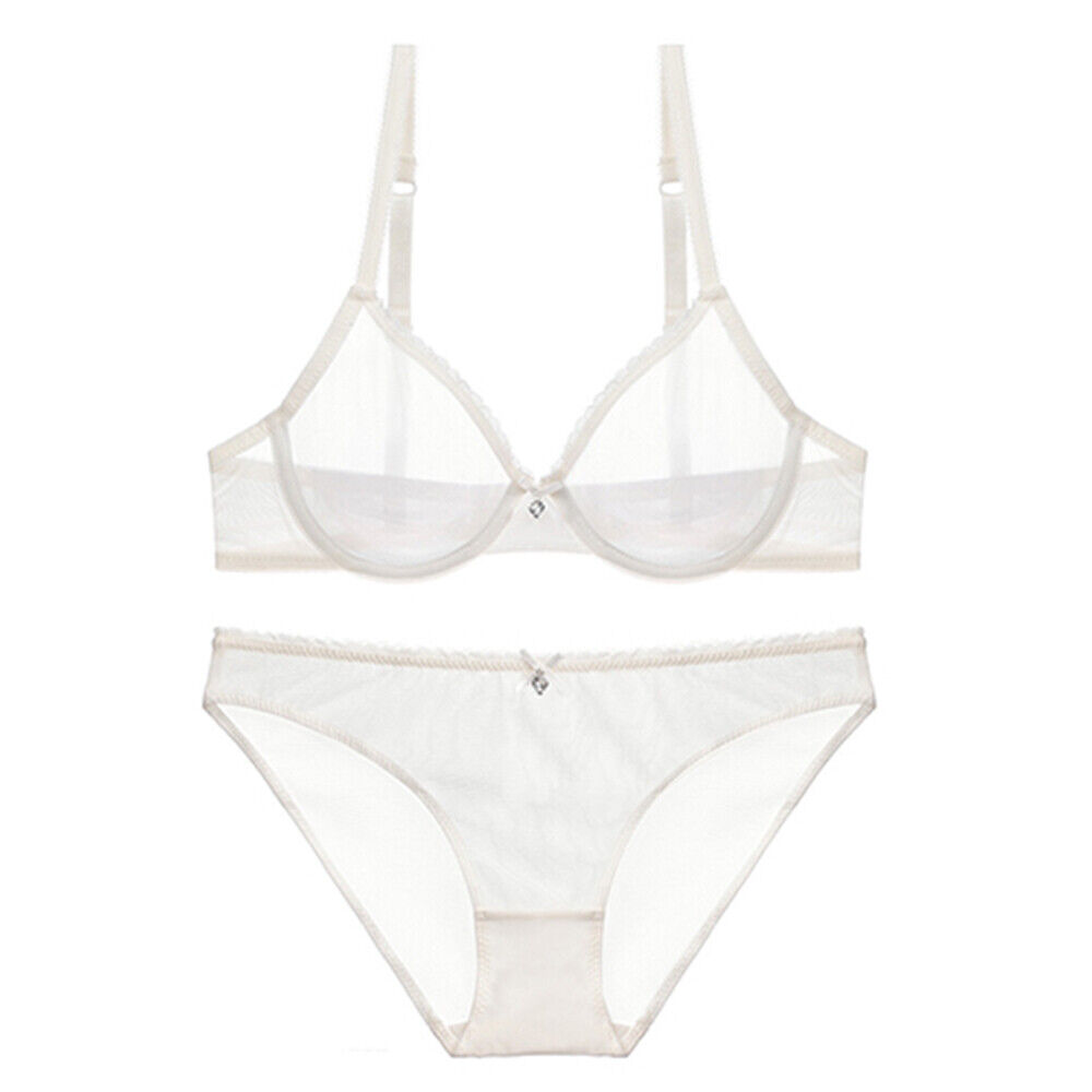Sheer Lace See-Through Bra and Panty Set