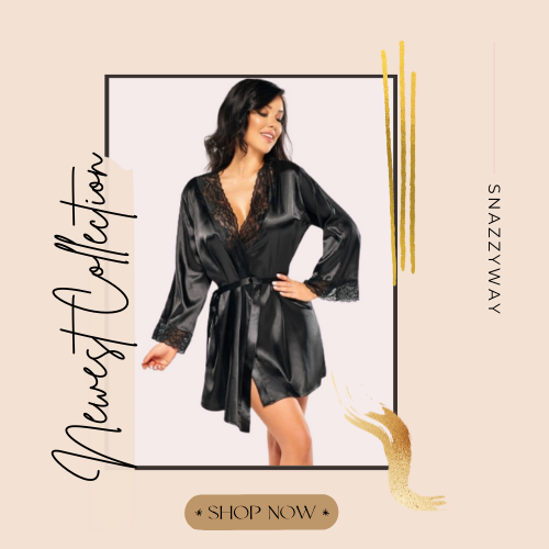 Sexy Black Silk Robe for Women, Perfect for Hot Nights