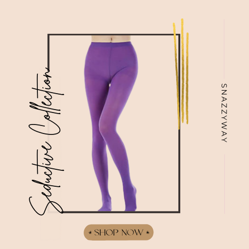 Miss style sheer fantasy purple pantyhose tights 