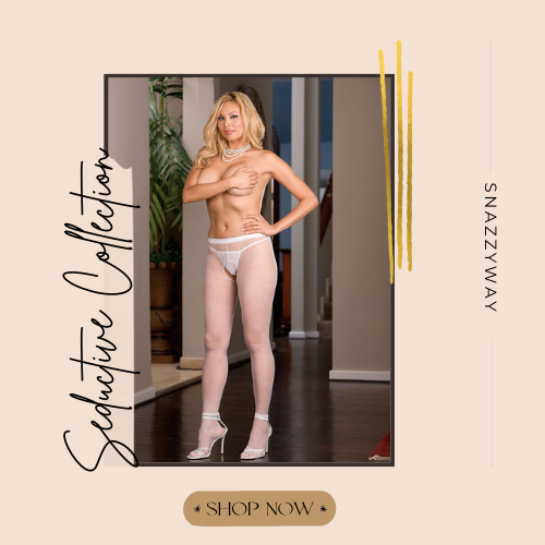 High-Quality Crotchless White Tights – 20D 