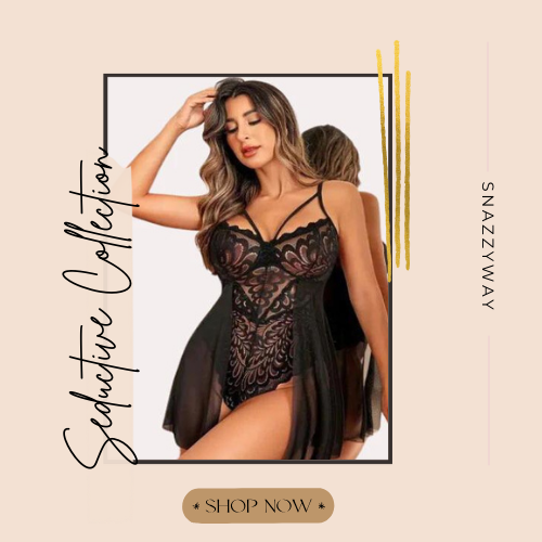 Intimate Black Babydoll Nightwear 