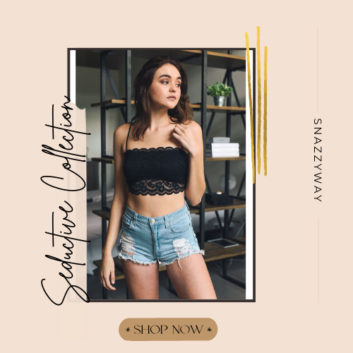 Beautiful Wide Lace Bandeau Bralette Bra