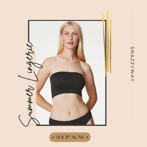 Non-Wired Seamless Tube Bra Panty Set for Daily Wear