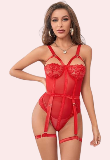 Alluring Lace Garter Leg Ring Lingerie