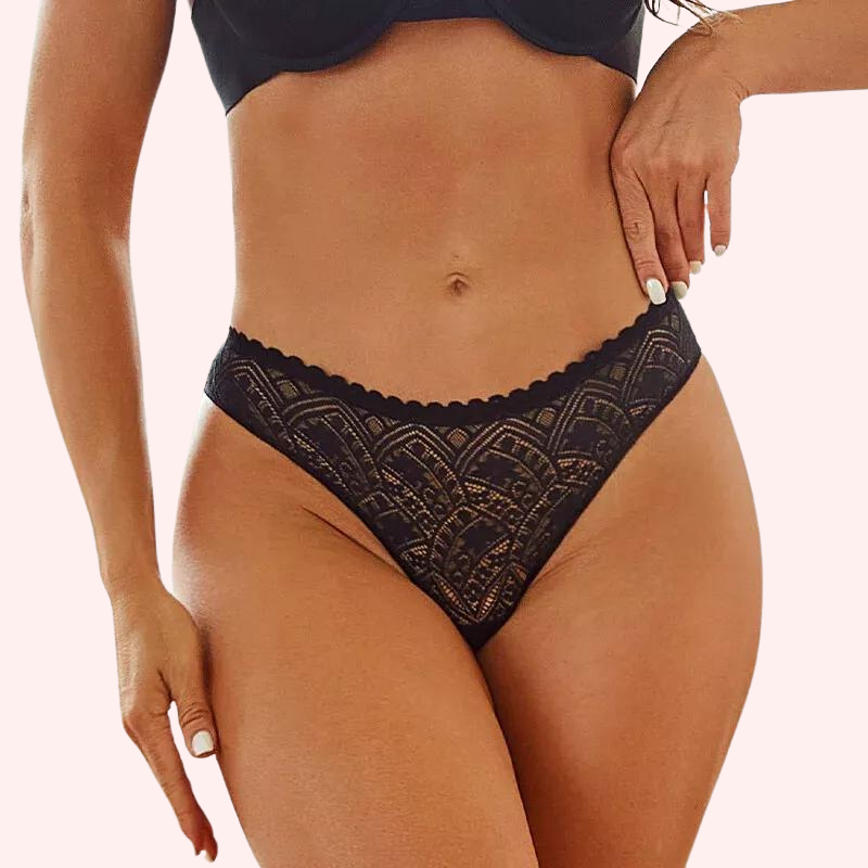 Sexy Lace Thong Underwear for Women (Pack-2)
