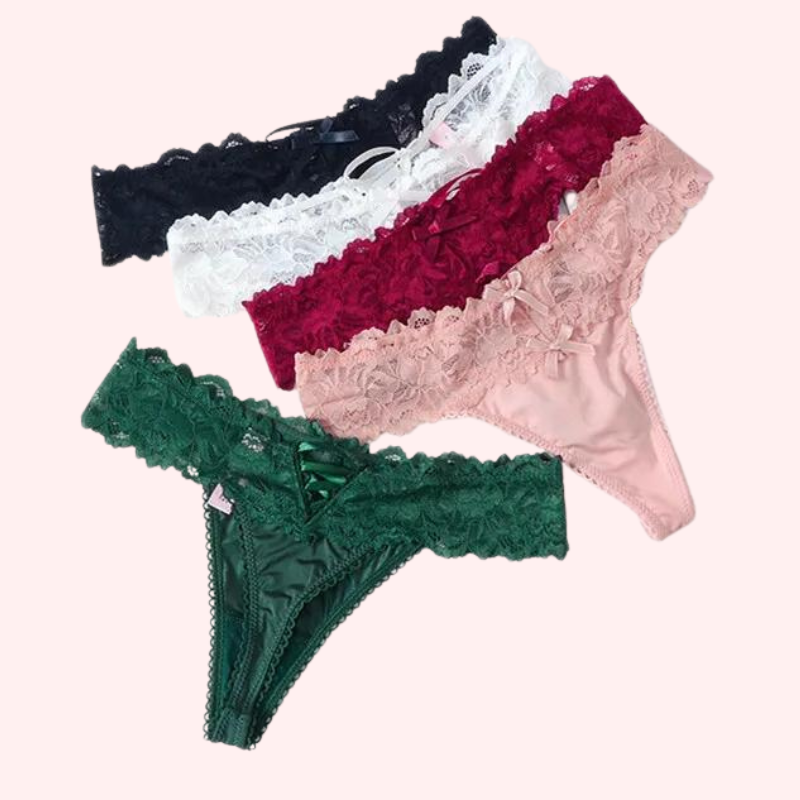 Women's Sexy Lace Underwear Thong (Set of 3)