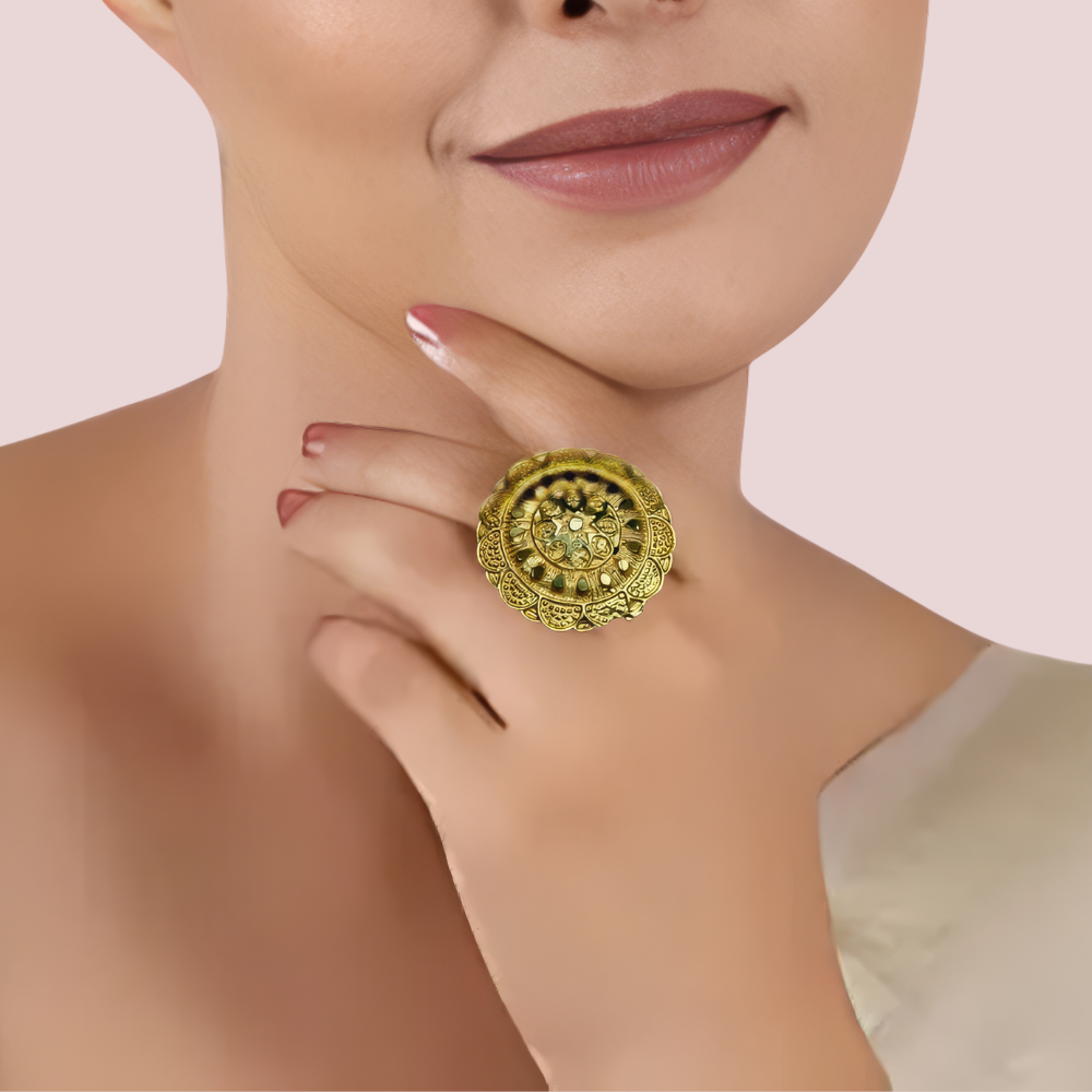 Ornate Gold-Plated Heritage Ring