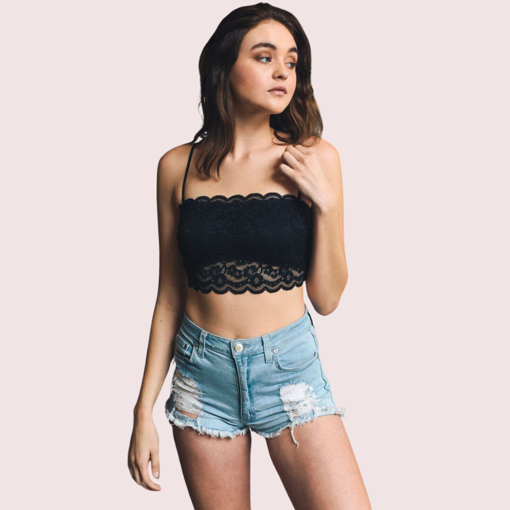 Flirty &amp;amp; Feminine Lace Bandeau Bralette