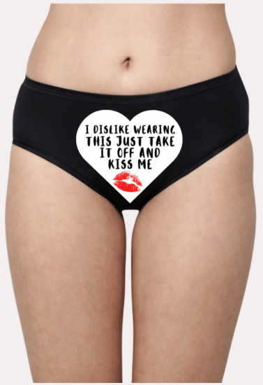 Naughty Quotes Printed Panties