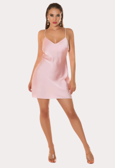 Sun-Kissed Satin Backless Party Dress