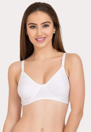 Essential Comfort Cotton Wire-Free Bra (Pack of 2) – White and Black Non-Padded Everyday Bras