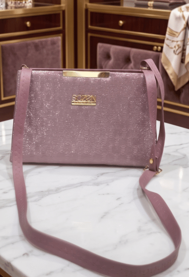 Blush Sparkle Luxe Sling Bag for Women