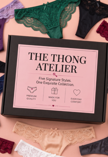 The Thong Atelier — Luxury 5-Piece Thong Box