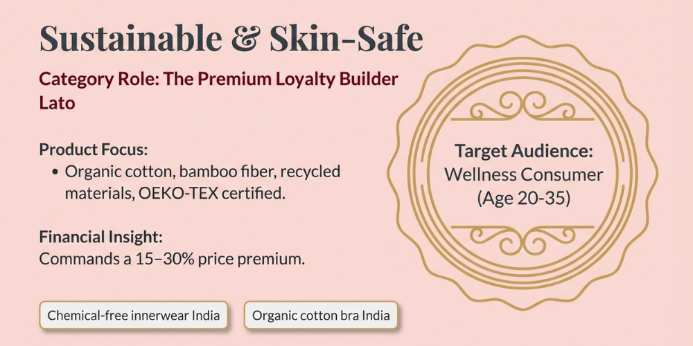Sustainable and skin-safe lingerie trend 2026 &mdash; chemical-free innerwear India, organic cotton bra India, OEKO-TEX certified lingerie for wellness consumers