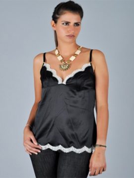 D&G Satin lace trimmed camisole top
