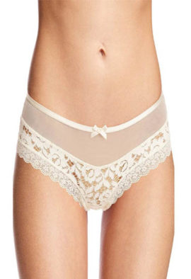“Sexy” White Lacy transparent Front Bow Bridal Panty
