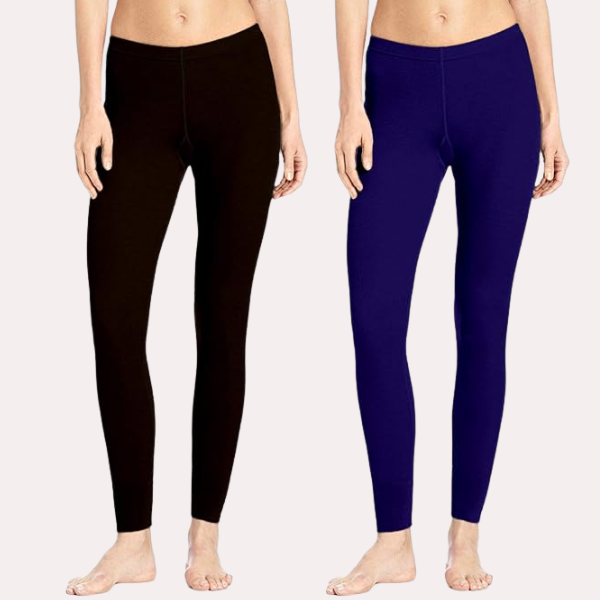 2-Pack Stretchy Ankle-Length Leggings Set- Buy Now